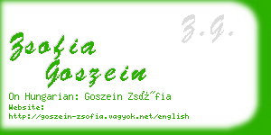 zsofia goszein business card